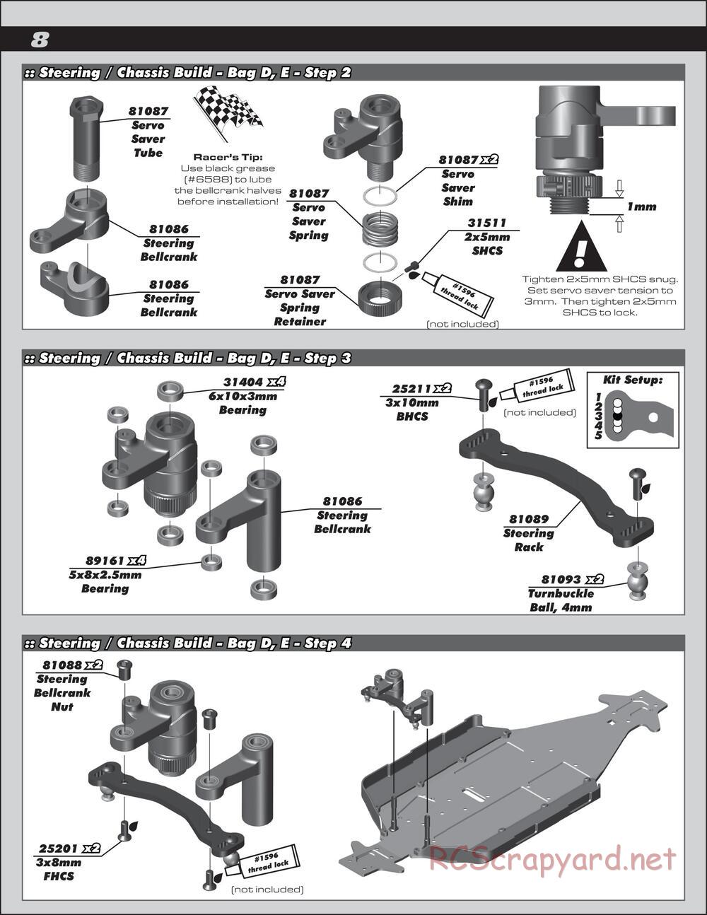 Team Associated - RC8T3e Team - Manual - Page 8