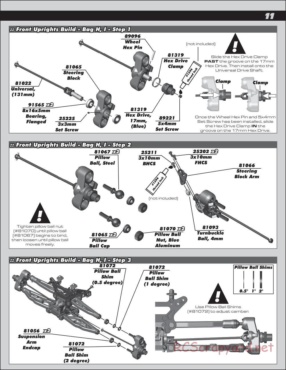 Team Associated - RC8T3e Team - Manual - Page 11