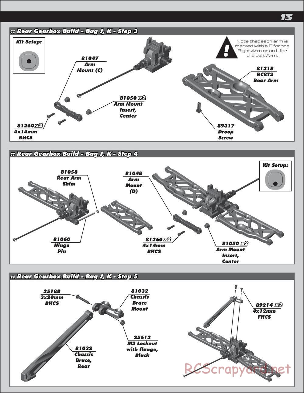 Team Associated - RC8T3e Team - Manual - Page 13