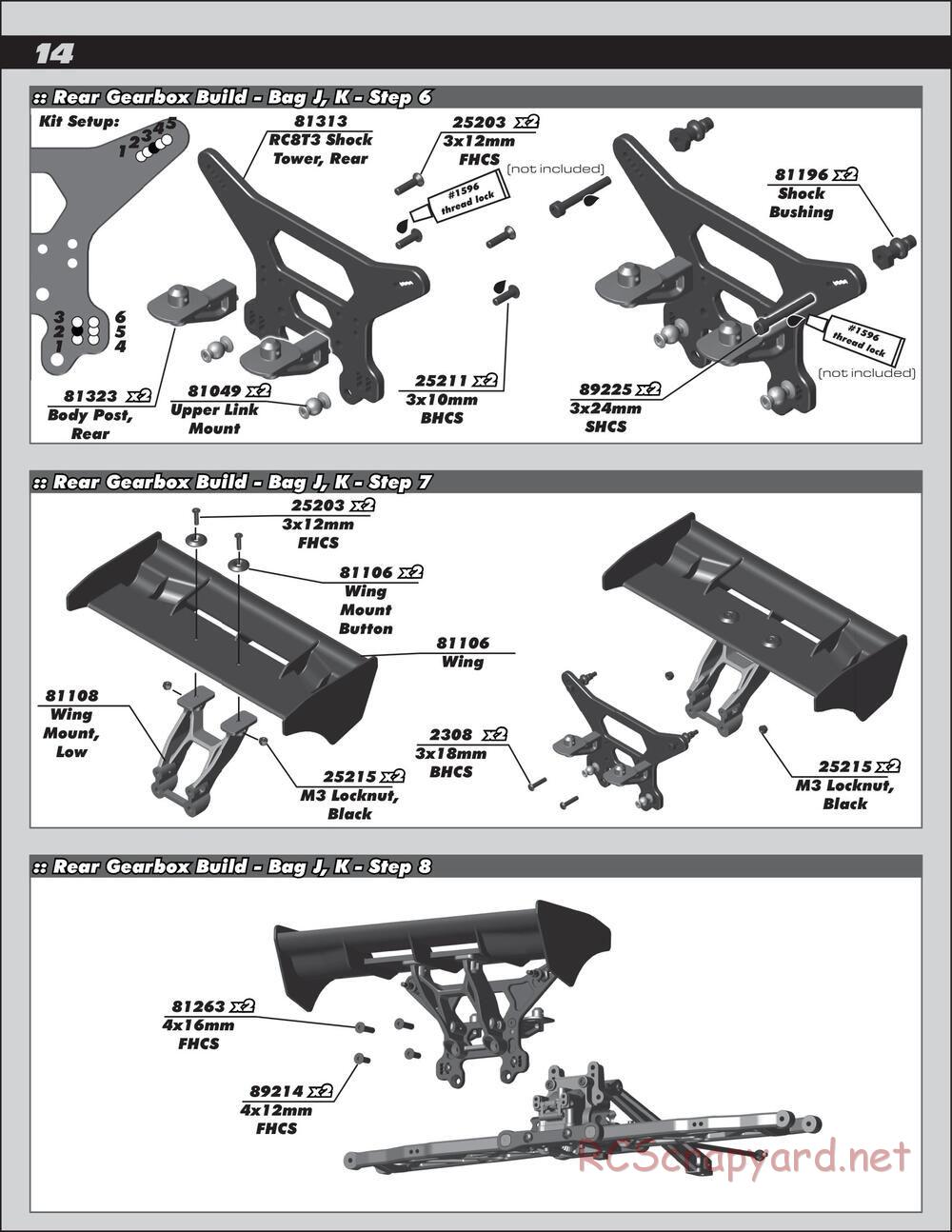 Team Associated - RC8T3e Team - Manual - Page 14