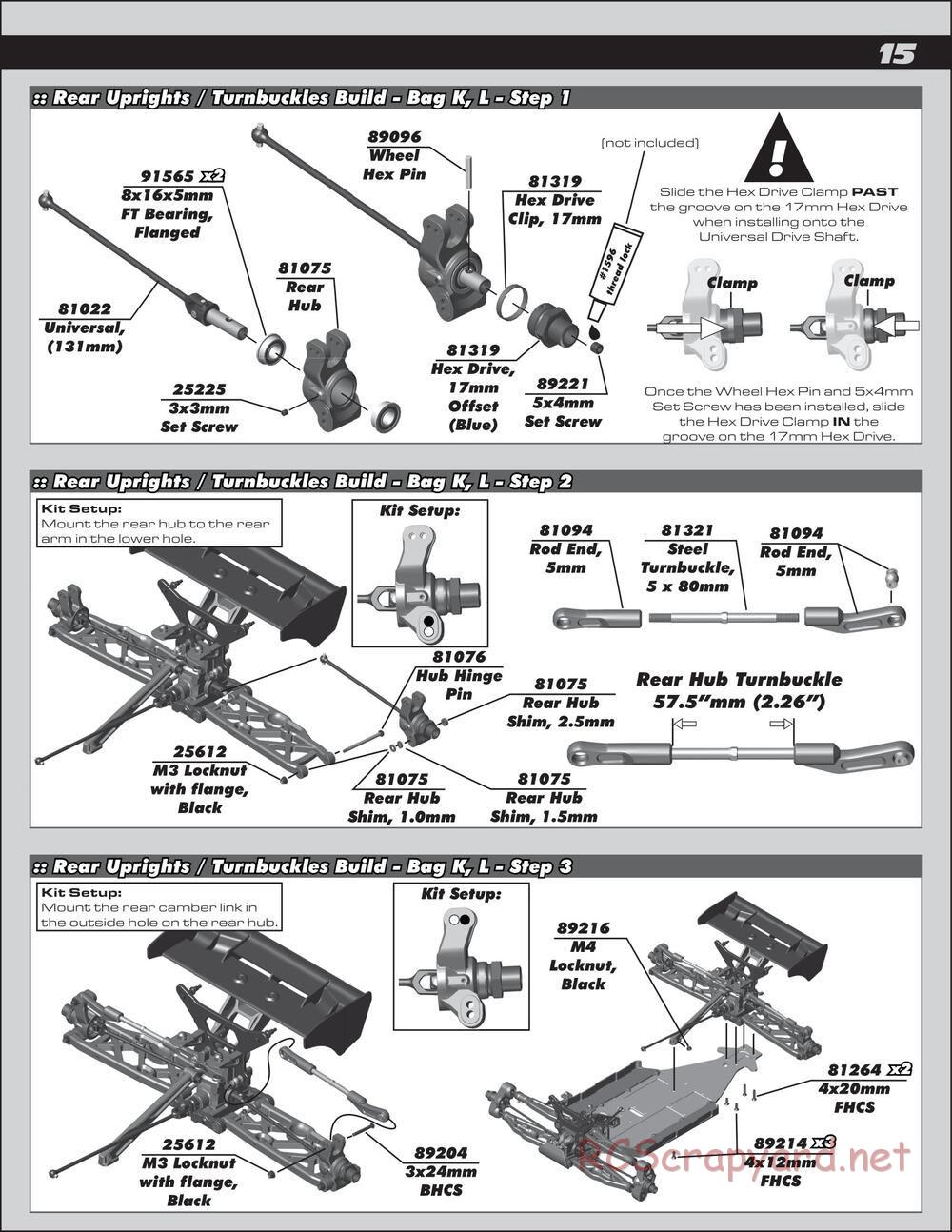 Team Associated - RC8T3e Team - Manual - Page 15