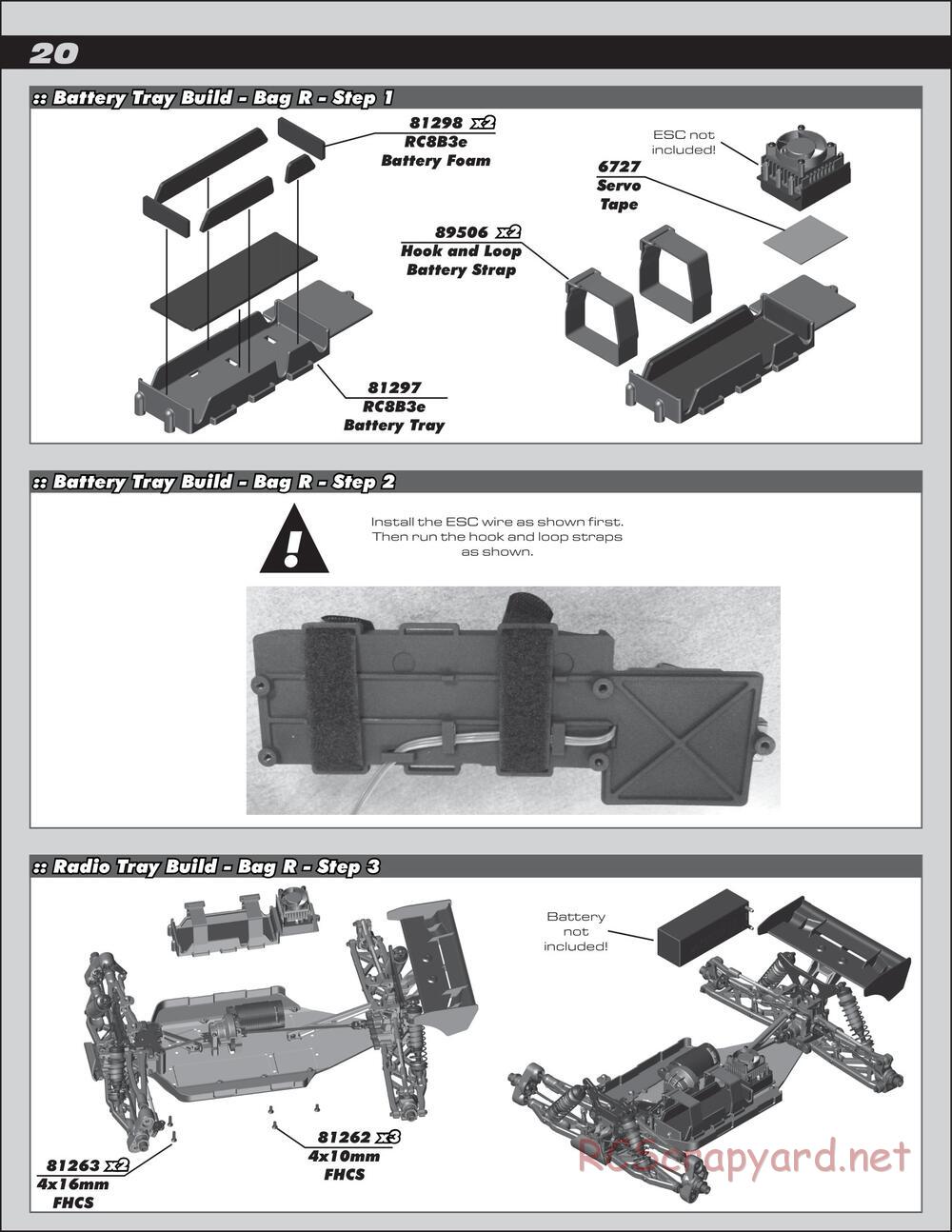 Team Associated - RC8T3e Team - Manual - Page 20