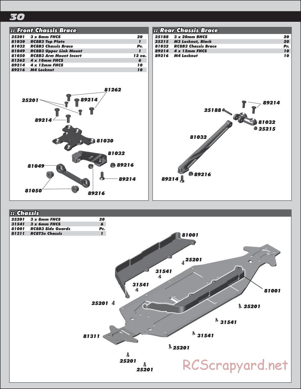 Team Associated - RC8T3e Team - Manual - Page 30