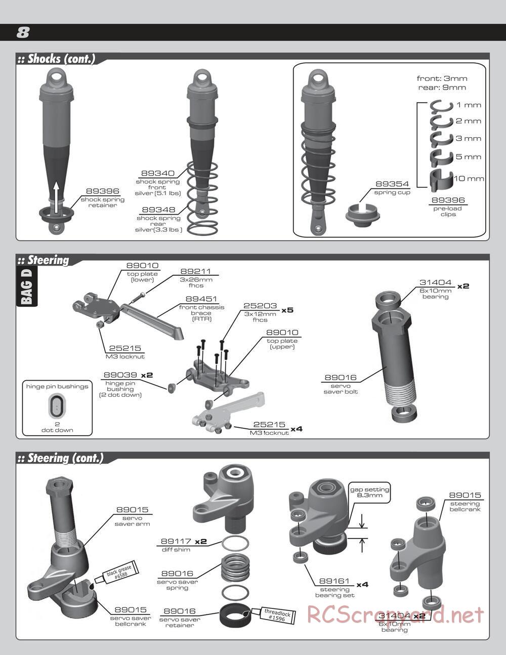 Team Associated - RC8Te - Manual - Page 8