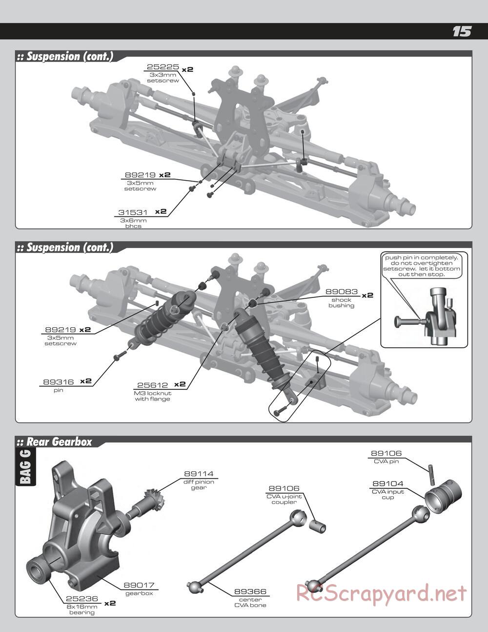 Team Associated - RC8Te - Manual - Page 15