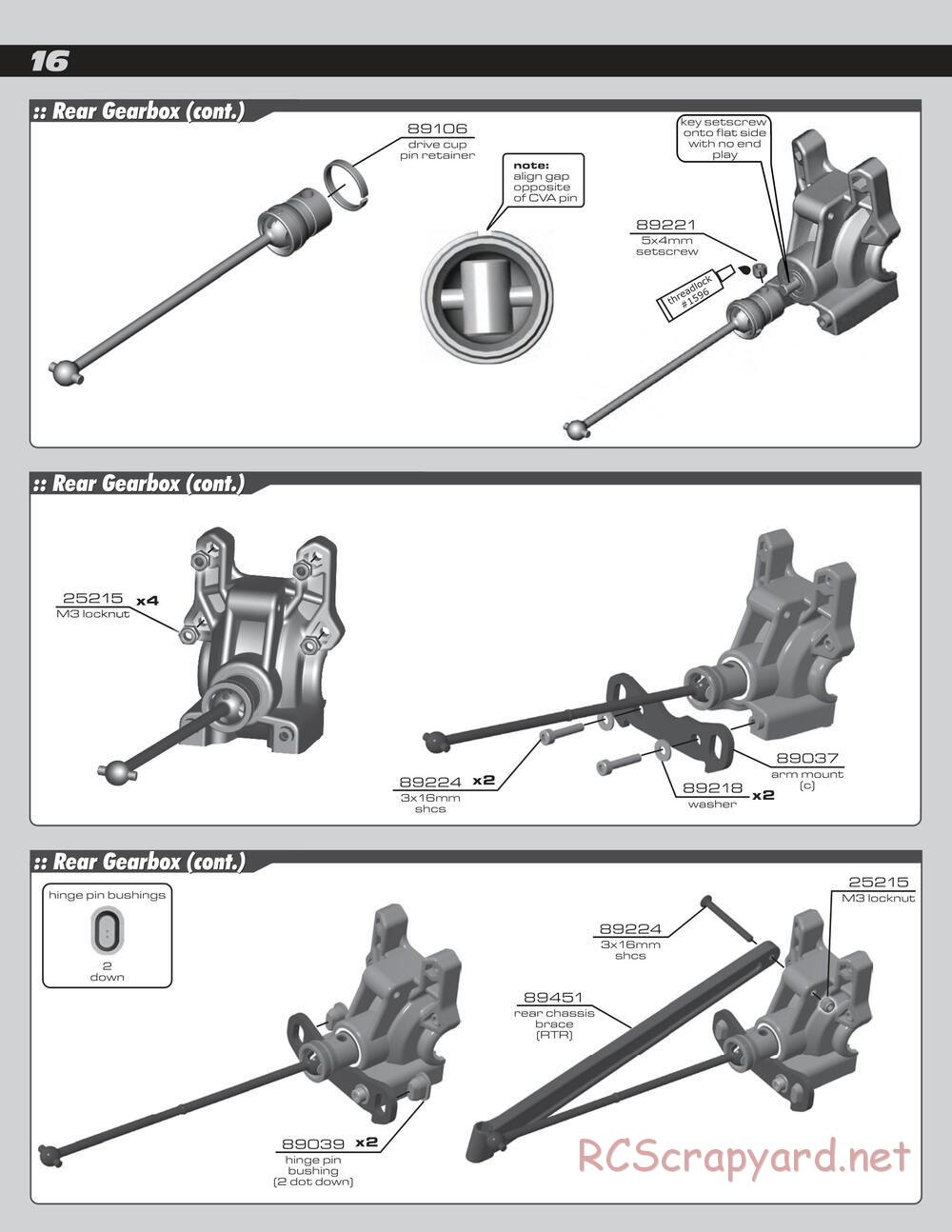 Team Associated - RC8Te - Manual - Page 16