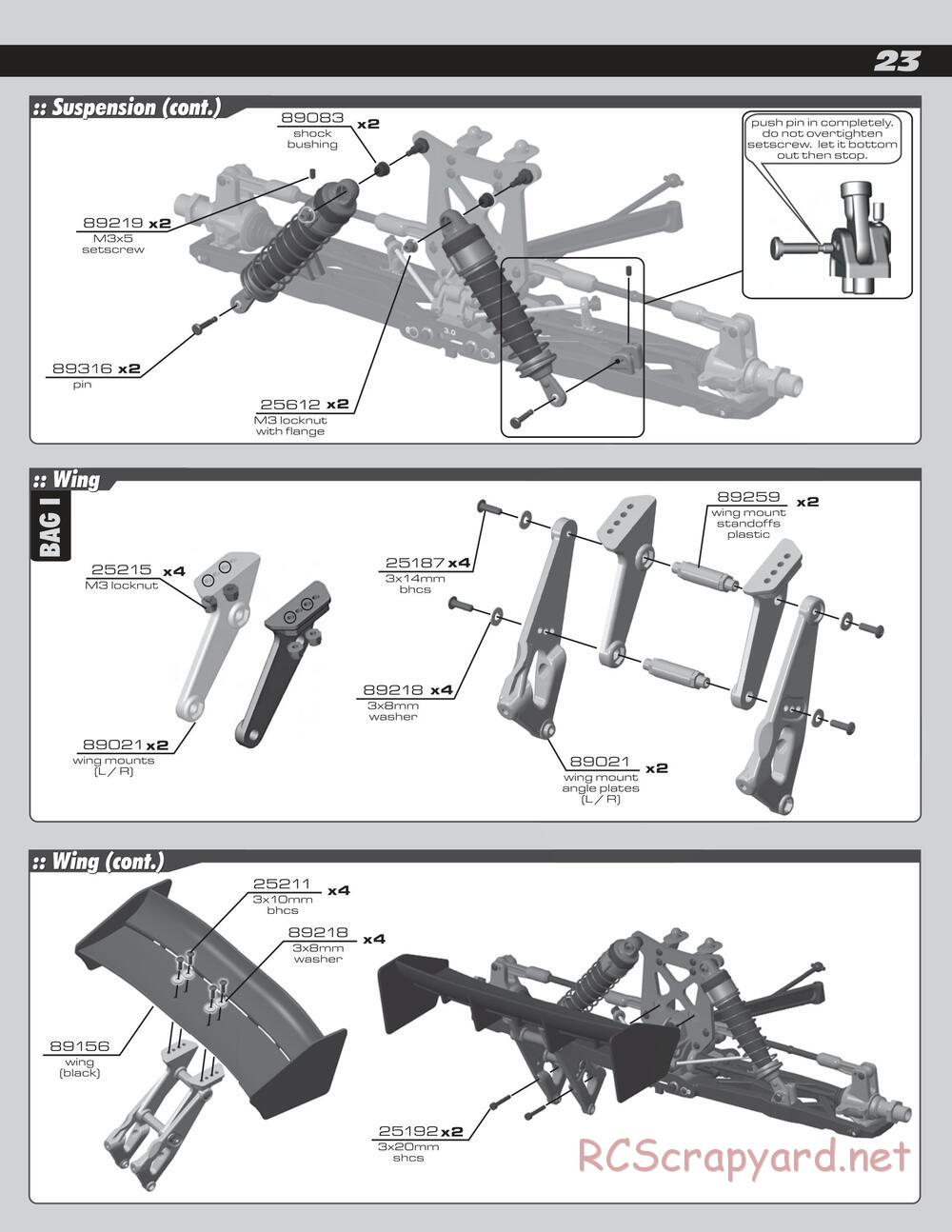 Team Associated - RC8Te - Manual - Page 23