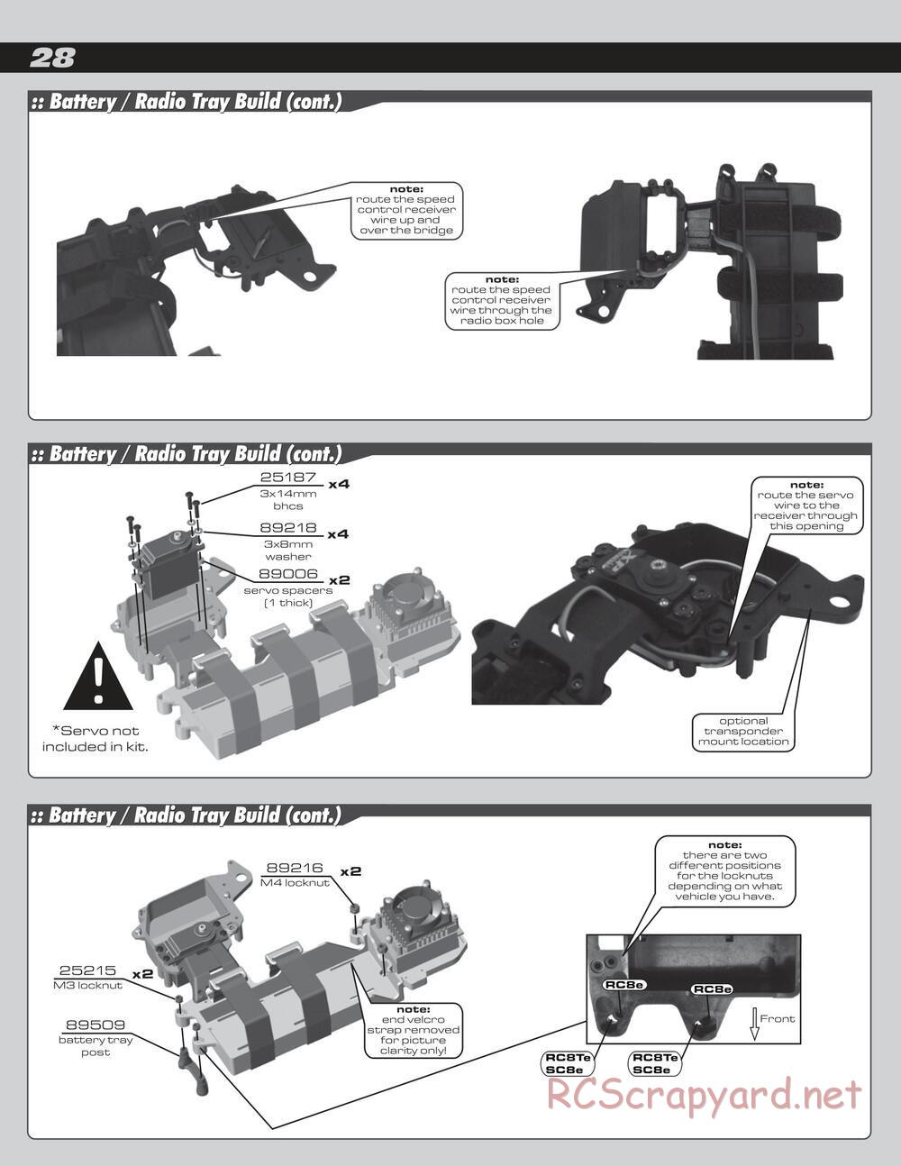 Team Associated - RC8Te - Manual - Page 28