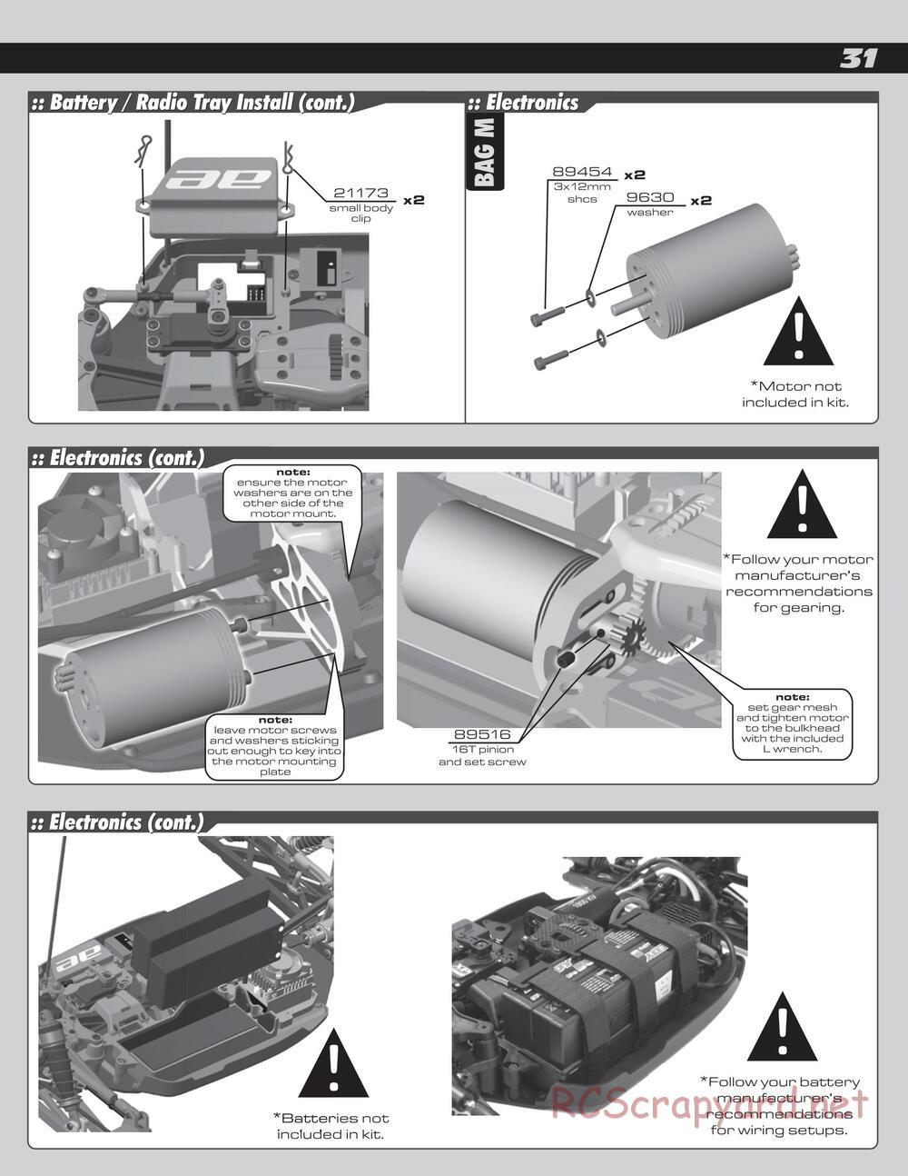 Team Associated - RC8Te - Manual - Page 31