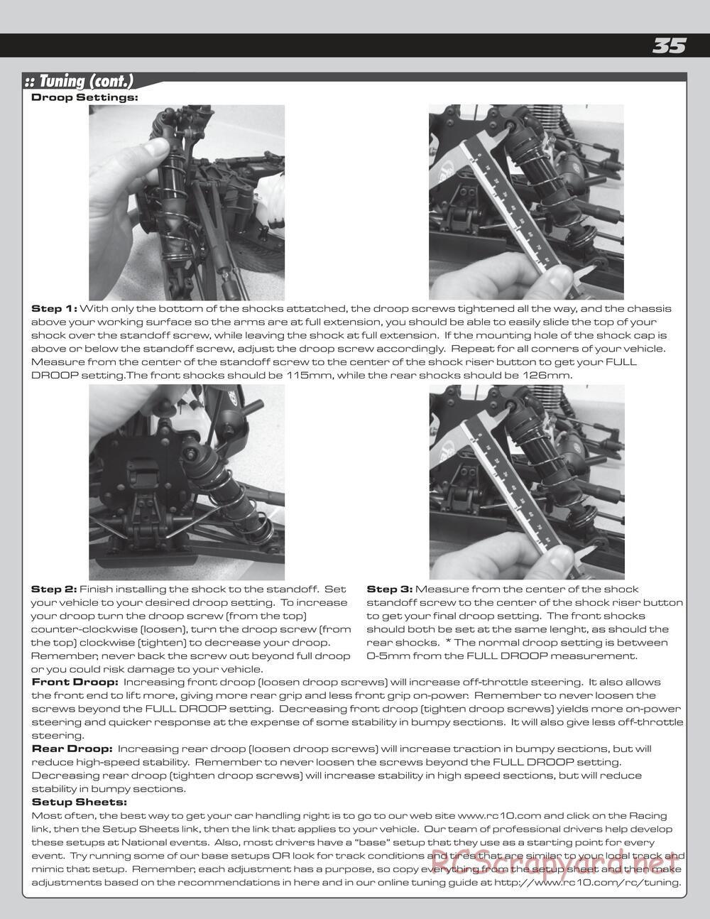 Team Associated - RC8Te - Manual - Page 35