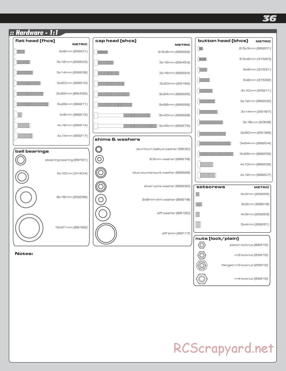 Team Associated - RC8Te - Manual - Page 36