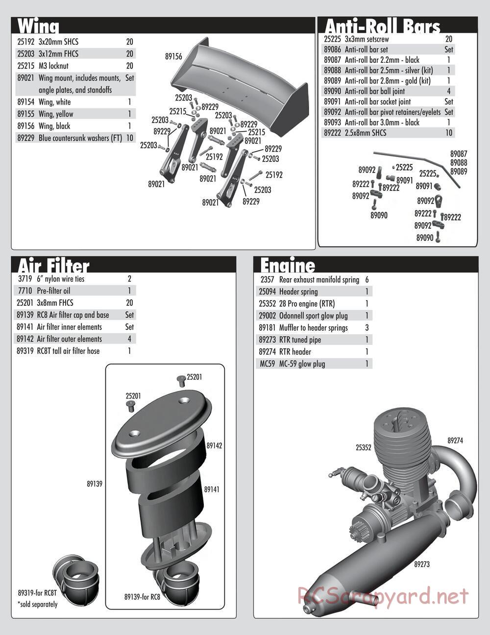 Team Associated - RC8Te - Parts 9