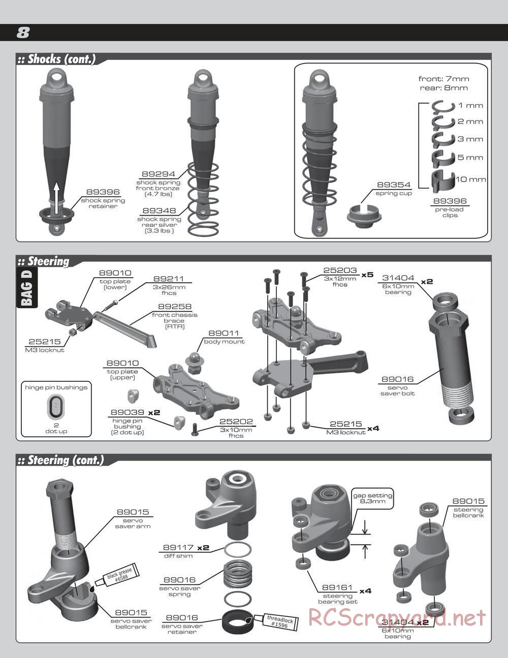 Team Associated - RC8e - Manual - Page 8