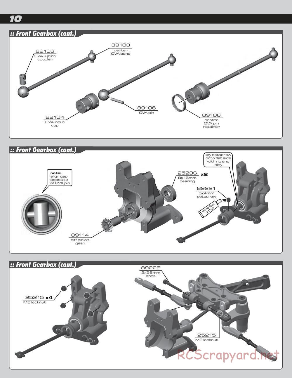 Team Associated - RC8e - Manual - Page 10