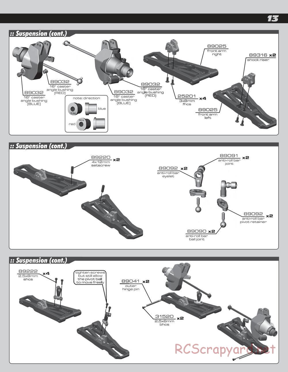 Team Associated - RC8e - Manual - Page 13