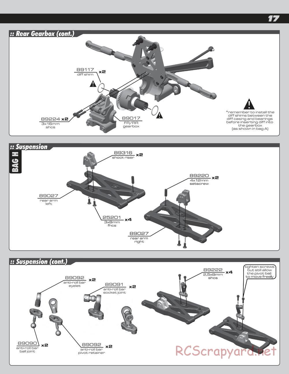 Team Associated - RC8e - Manual - Page 17