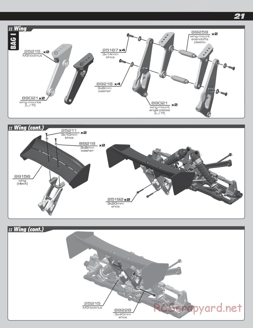 Team Associated - RC8e - Manual - Page 21