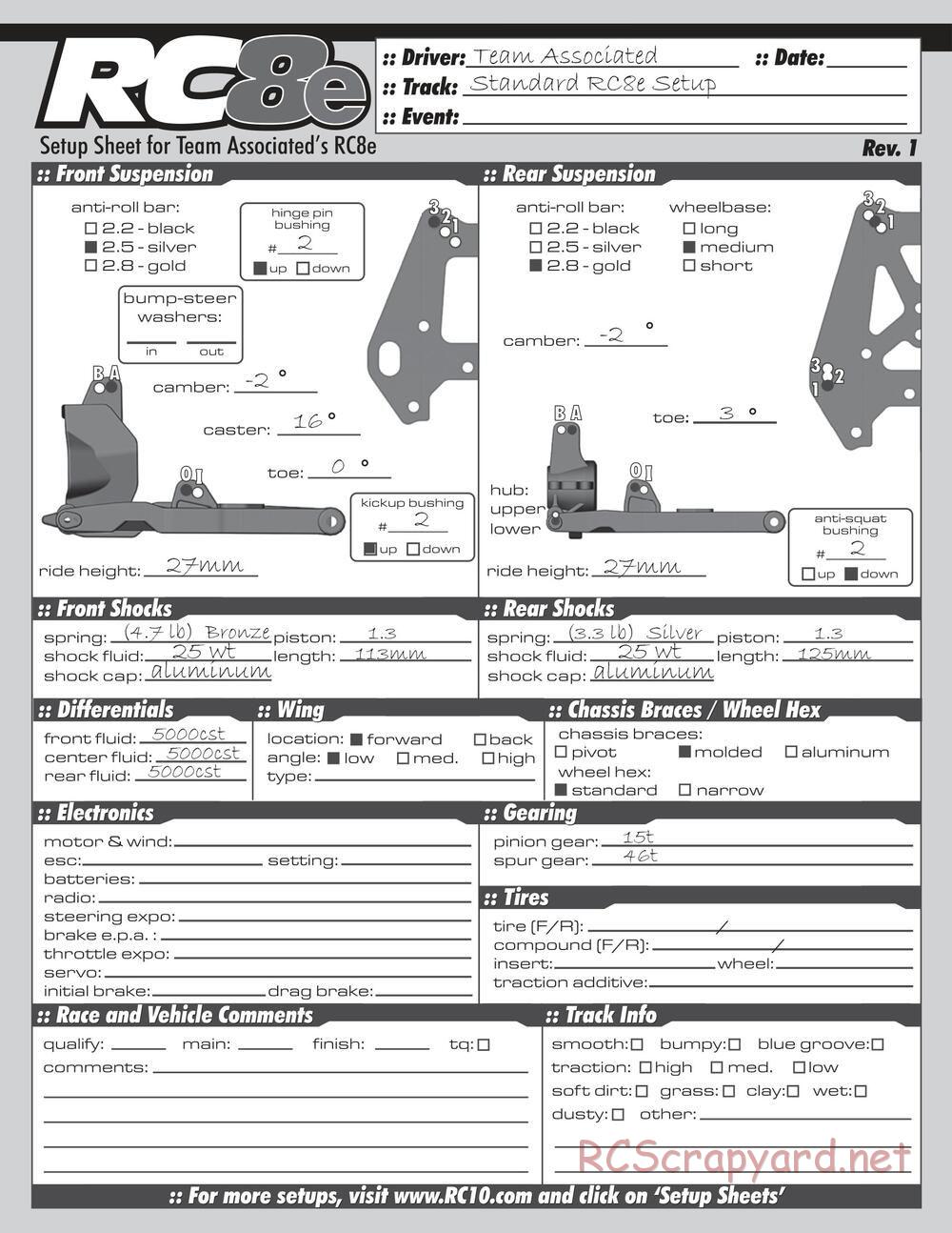 Team Associated - RC8e - Manual - Page 35