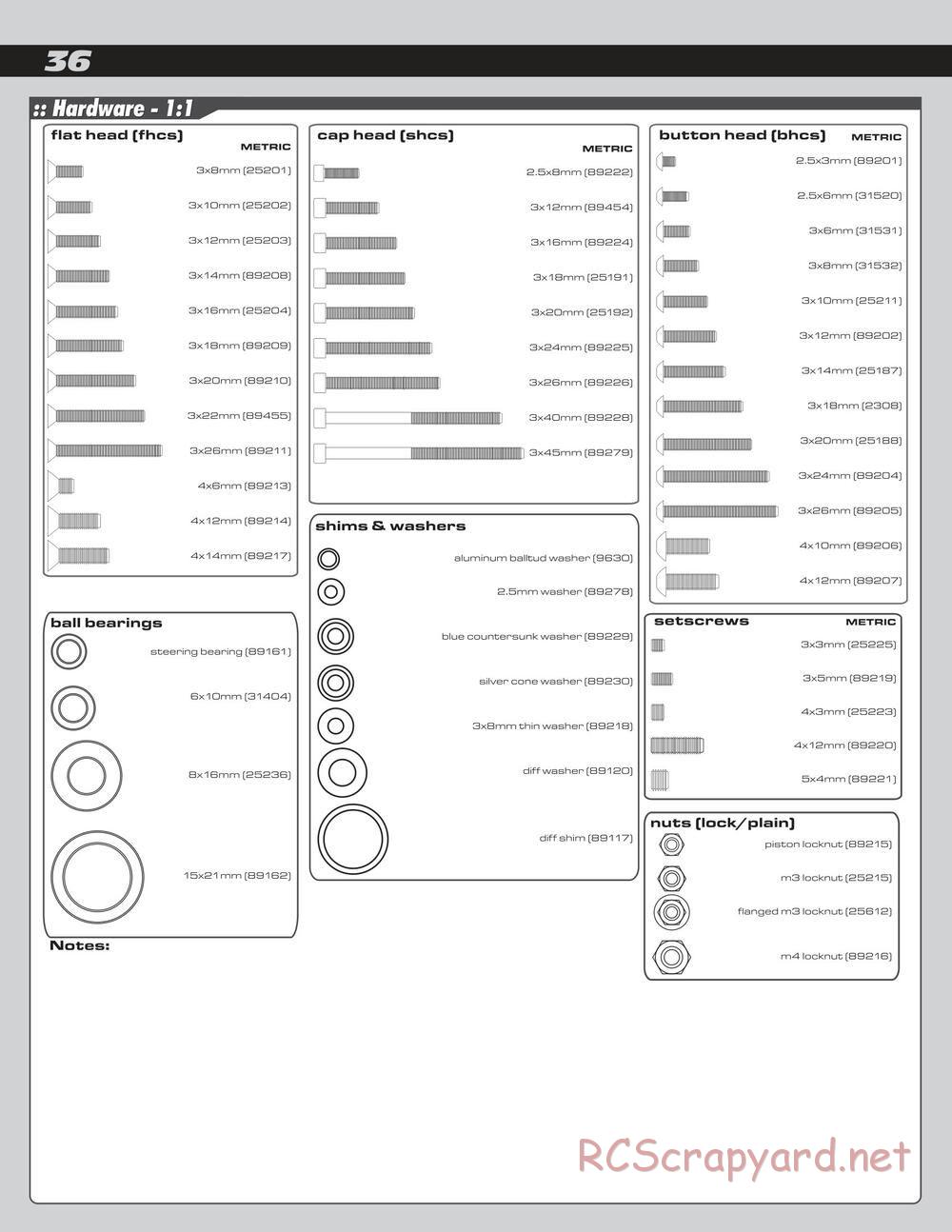 Team Associated - RC8e - Manual - Page 36