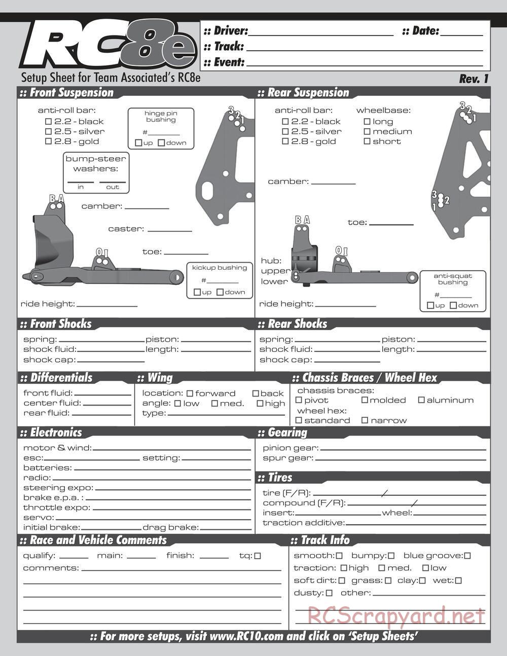 Team Associated - RC8e - Manual - Page 37