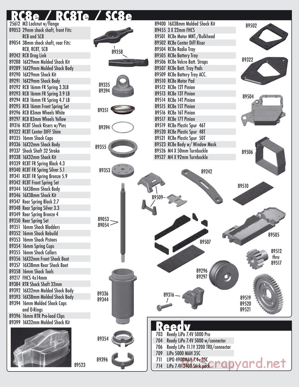 Team Associated - RC8e - Parts 2