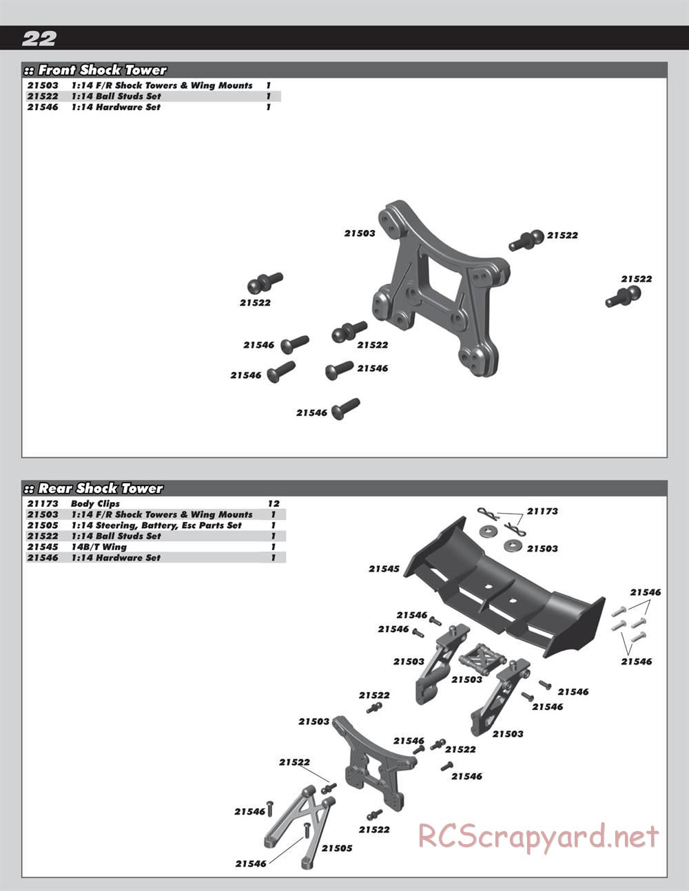 Team Associated - Reflex 14B - Manual - Page 22