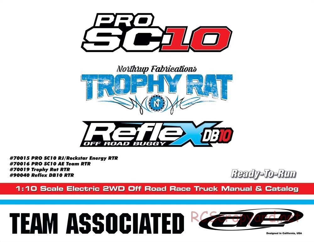 Team Associated - Reflex DB10 - Manual - Page 1