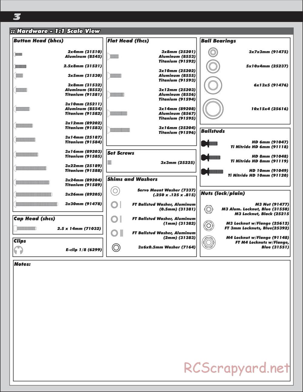 Team Associated - Reflex DB10 - Manual - Page 3