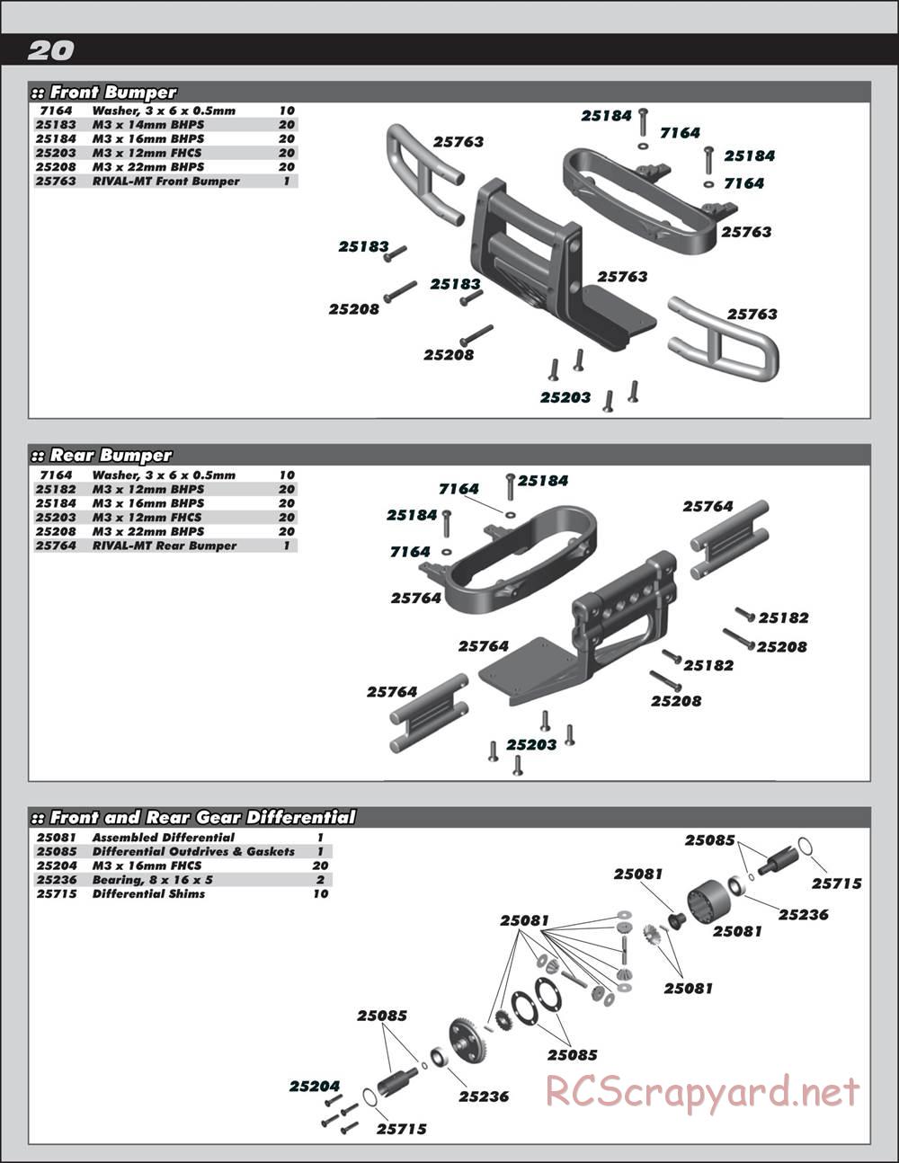 Team Associated - Rival MT - Manual - Page 20