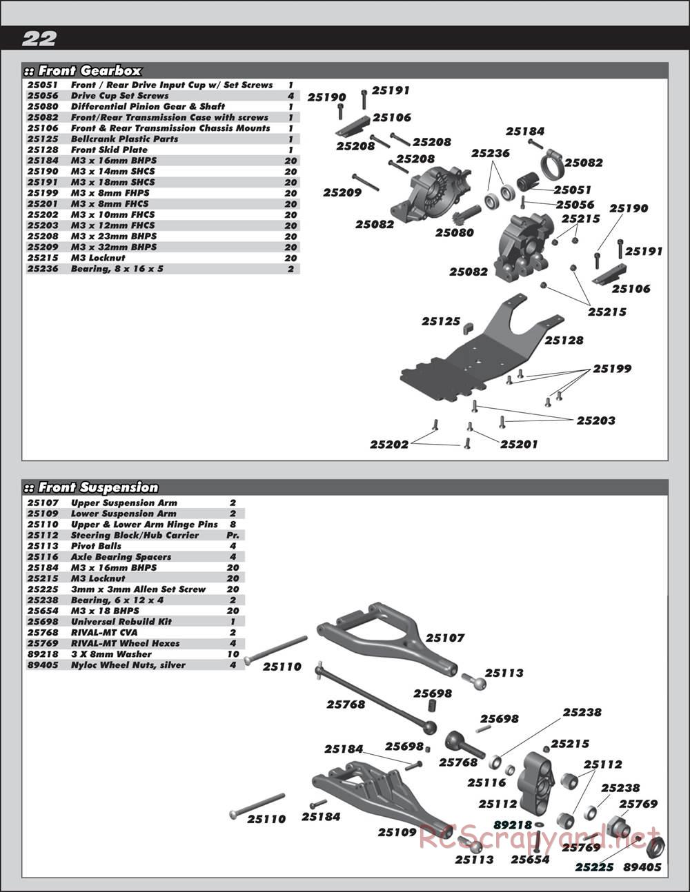 Team Associated - Rival MT - Manual - Page 22