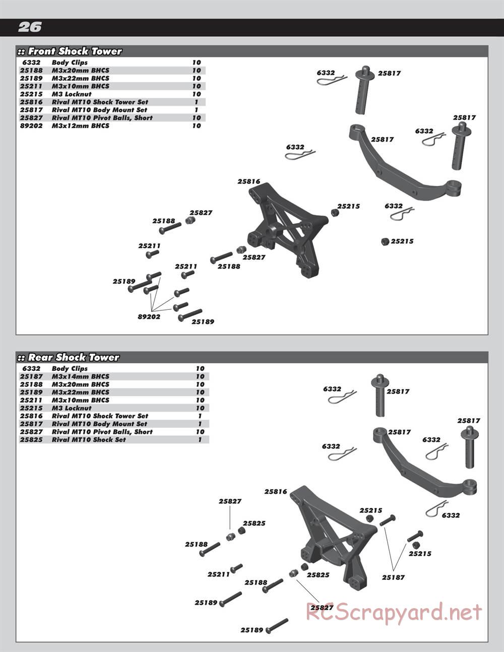Team Associated - Rival MT10 - Manual - Page 26