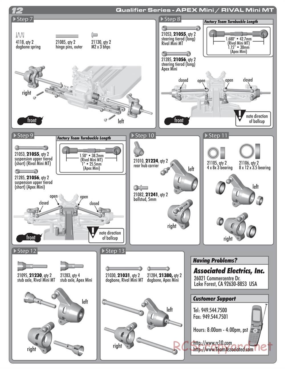 Team Associated - Rival Mini MT - Manual - Page 11