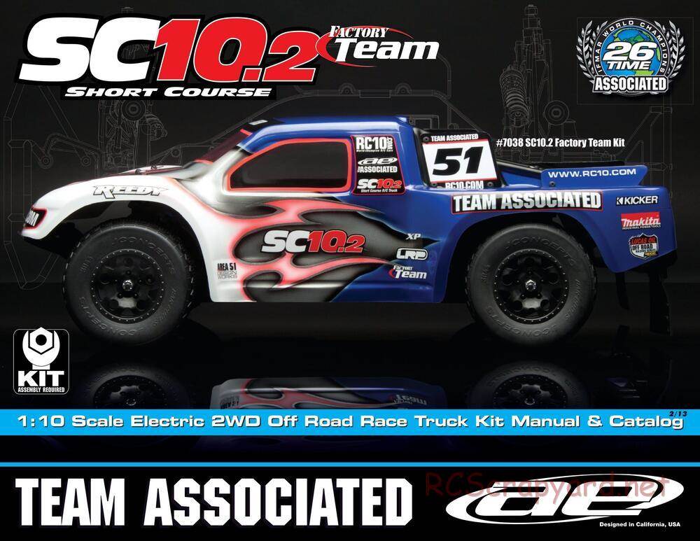 Team Associated - SC10.2 Factory Team - Manual - Page 1