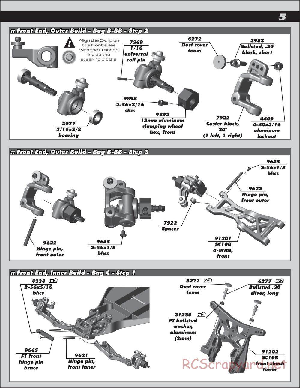 Team Associated - SC10.2 Factory Team - Manual - Page 5