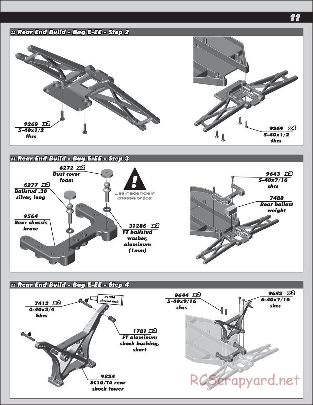 Team Associated - SC10.2 Factory Team - Manual - Page 11