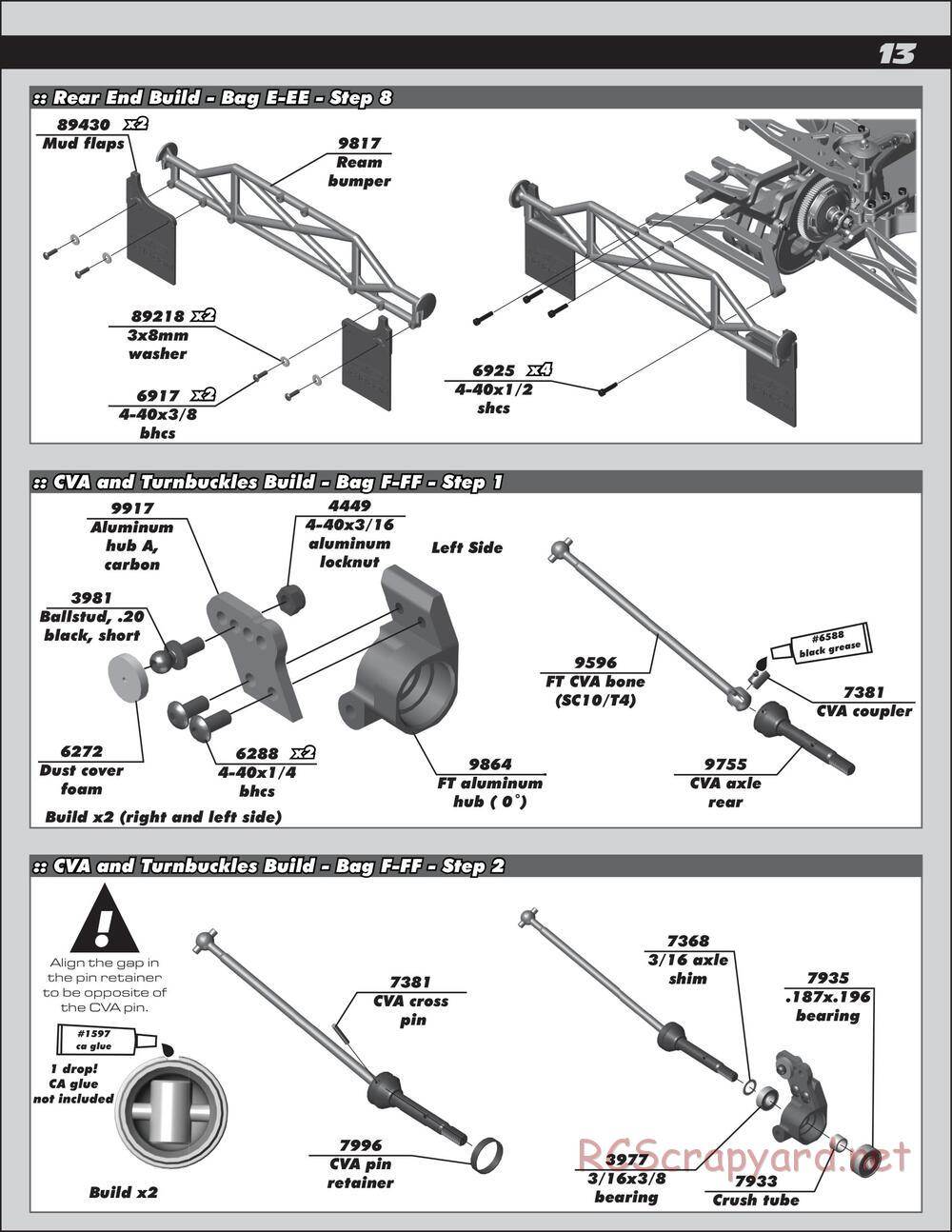 Team Associated - SC10.2 Factory Team - Manual - Page 13