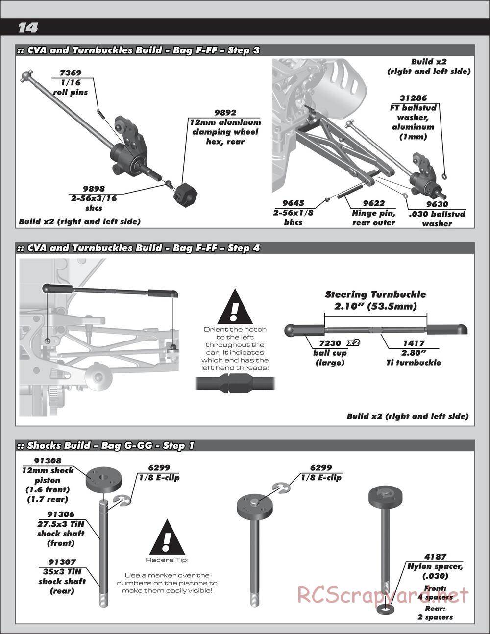 Team Associated - SC10.2 Factory Team - Manual - Page 14