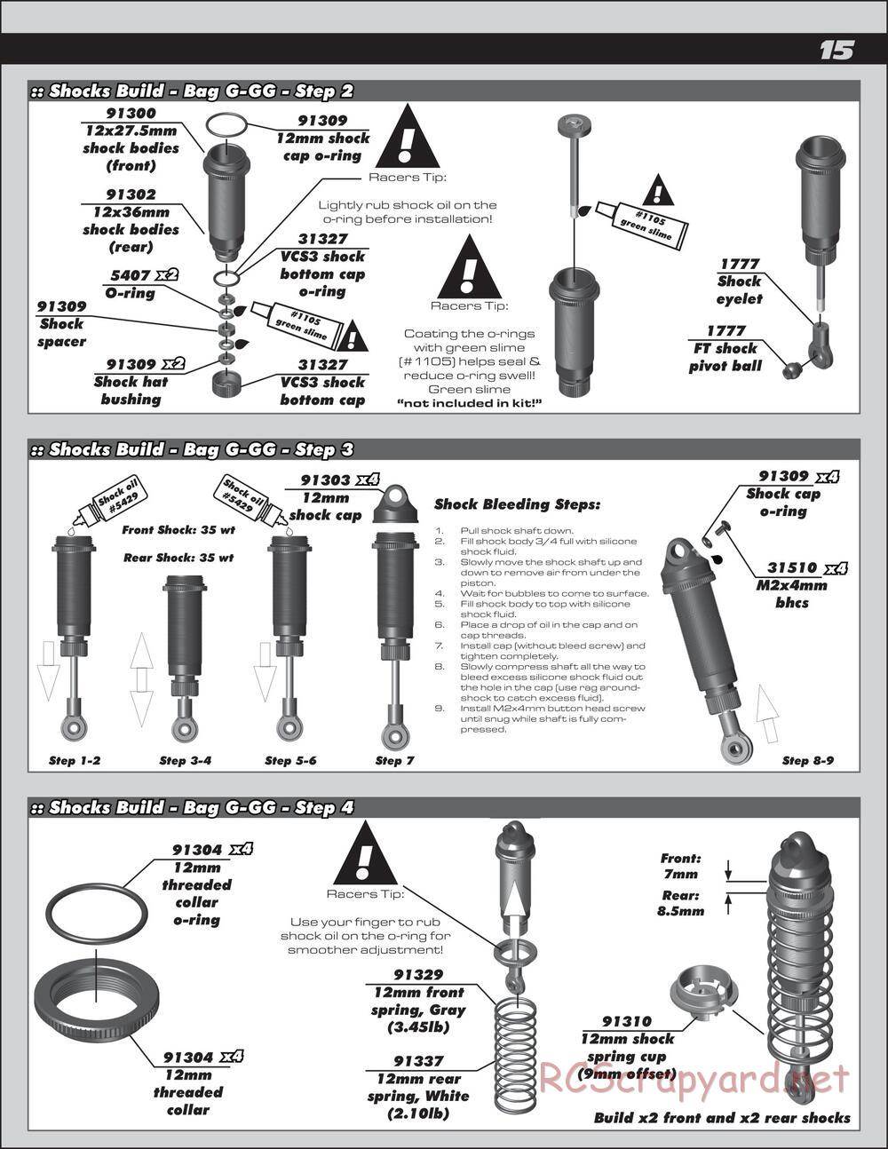 Team Associated - SC10.2 Factory Team - Manual - Page 15