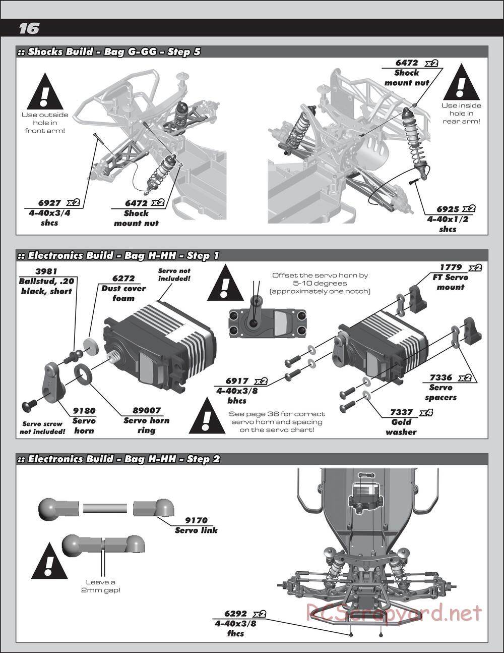 Team Associated - SC10.2 Factory Team - Manual - Page 16