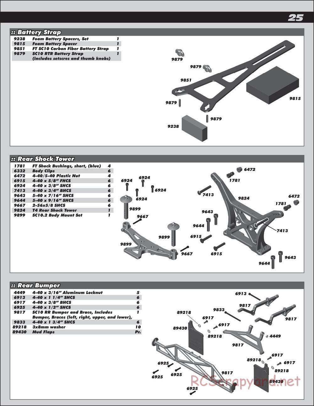 Team Associated - SC10.2 Factory Team - Manual - Page 25