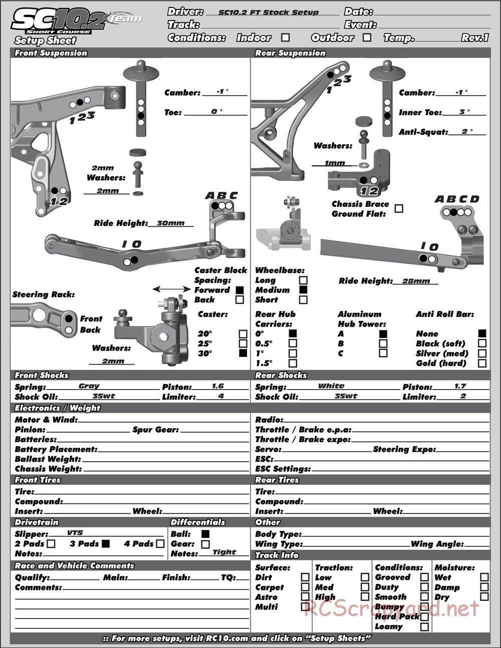 Team Associated - SC10.2 Factory Team - Manual - Page 35