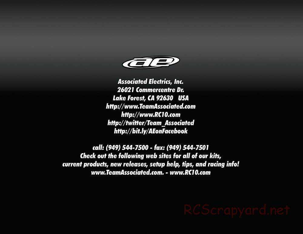 Team Associated - SC10.2 Factory Team - Manual - Page 38