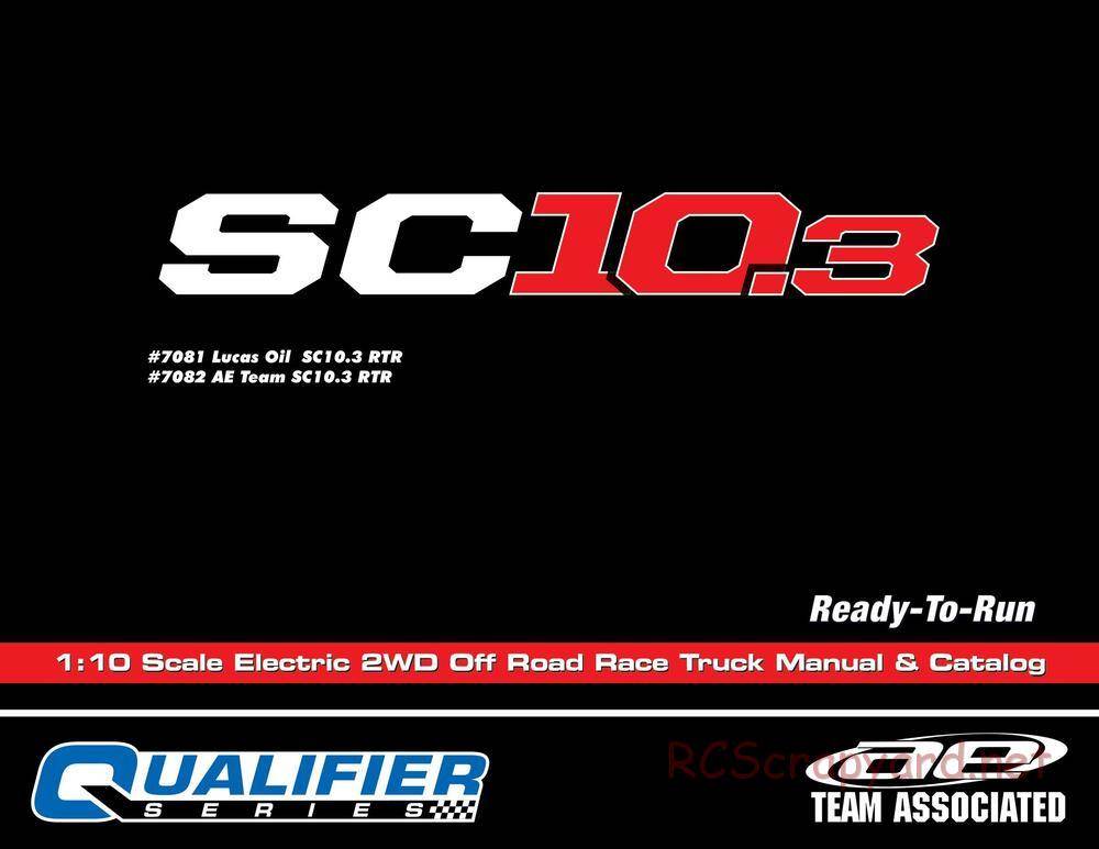 Team Associated - SC10.3 Lucas Oil - Manual - Page 1