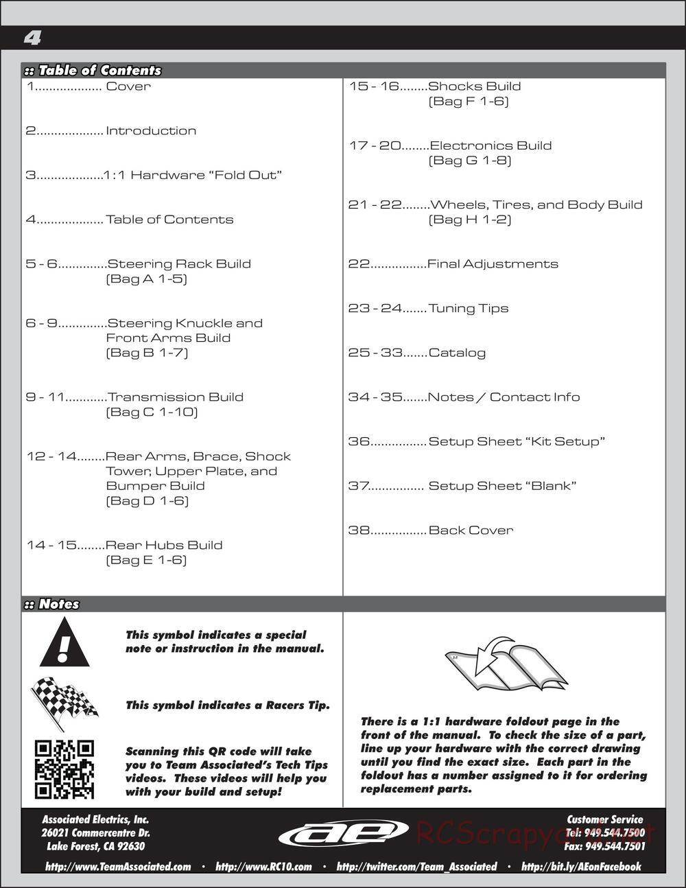 Team Associated - SC10.3 Lucas Oil - Manual - Page 4