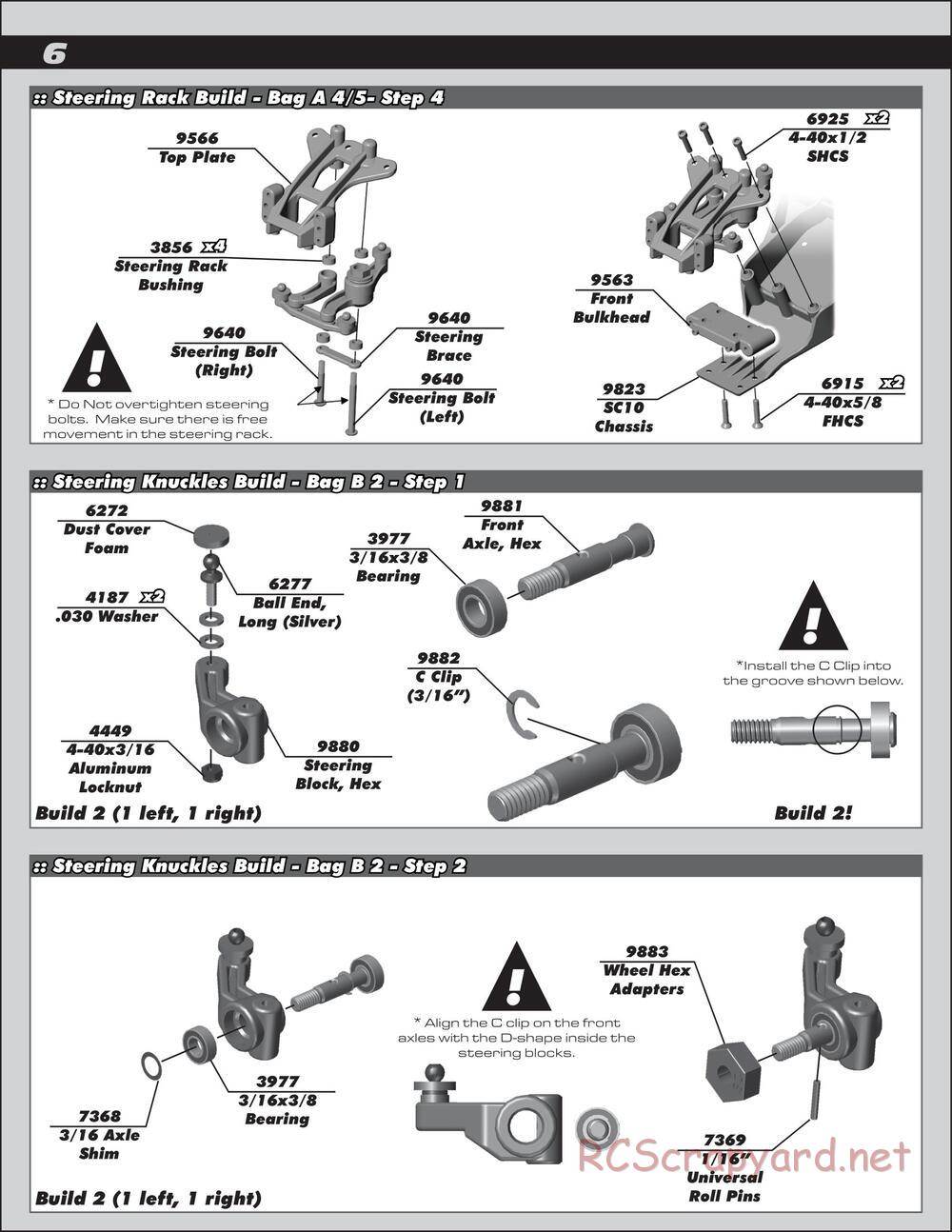 Team Associated - SC10.3 Lucas Oil - Manual - Page 6