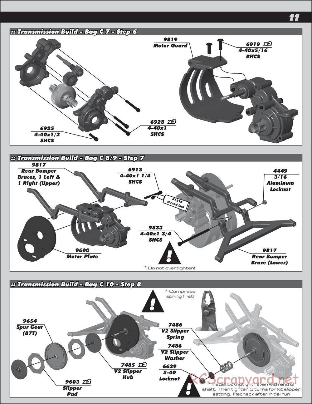 Team Associated - SC10.3 Lucas Oil - Manual - Page 11