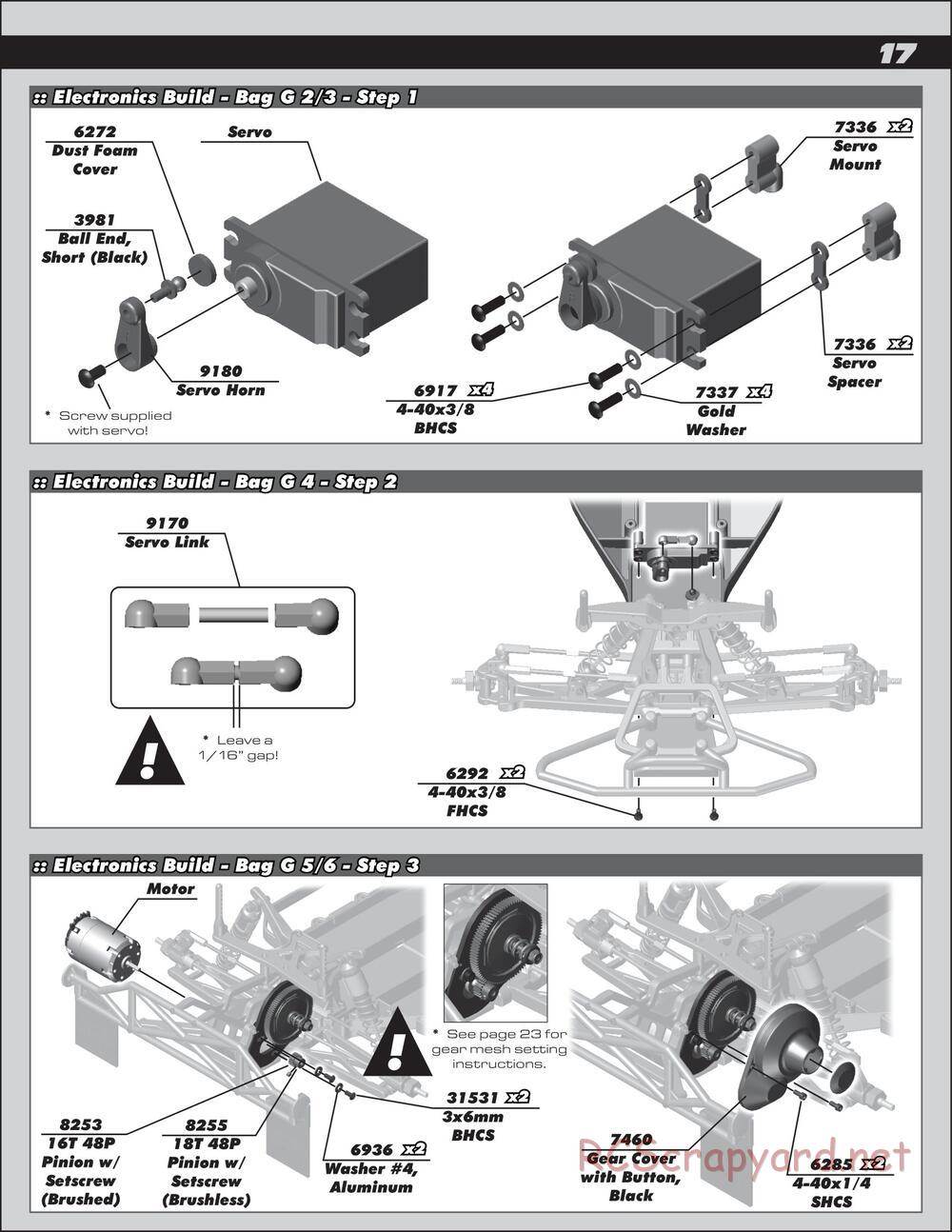 Team Associated - SC10.3 Lucas Oil - Manual - Page 17