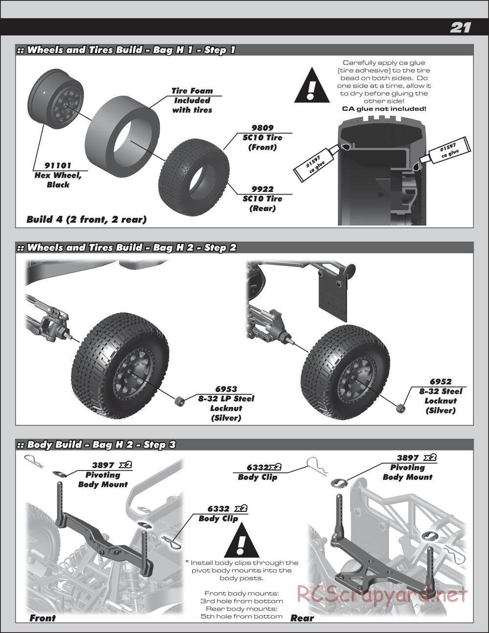 Team Associated - SC10.3 Lucas Oil - Manual - Page 21