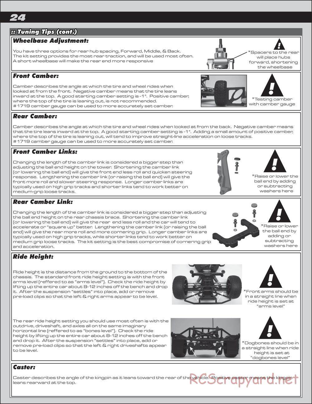 Team Associated - SC10.3 Lucas Oil - Manual - Page 24