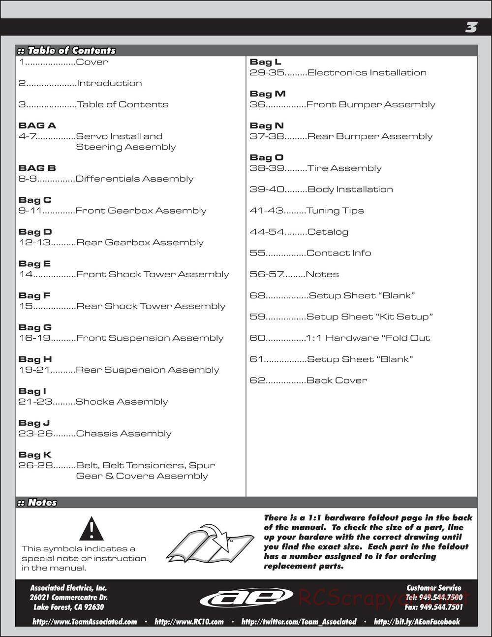 Team Associated - SC10 4x4 - Manual - Page 3